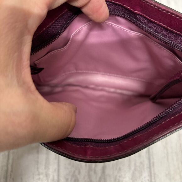 Womens Vintage Coach Wristlet Fuchsia Pink Leather - Picture 5 of 8